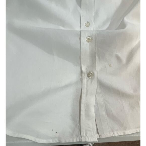 Burberry London White Classic Button Down Shirt Nova Check Collar Cuffs Sz Small - Picture 6 of 15